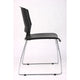 Anu Stack Chair Set of 2 | Sculpted Black Polypropylene | Chrome Sled Base