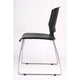 Anu Stack Chair Set of 4 | Sculpted Black Polypropylene | Chrome Sled Base