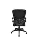Swivel Task Chair | Flip Arm | Height Adjustable | Black Antimicrobial Vinyl