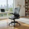 Swivel Task Chair | Flip Arm | Height Adjustable | Black Antimicrobial Vinyl