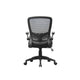 Swivel Task Chair | Mesh Back | Flip Arm | Height Adjustable | Black Fabric
