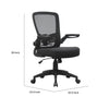 Swivel Task Chair | Mesh Back | Flip Arm | Height Adjustable | Black Fabric