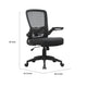 Swivel Task Chair | Mesh Back | Flip Arm | Height Adjustable | Black Fabric