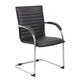 Neni Office Chair Set of 2 | Foam Fill Black Vinyl | Chrome Cantilever
