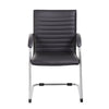 Neni Office Chair Set of 2 | Foam Fill Black Vinyl | Chrome Cantilever
