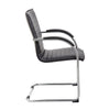 Neni Office Chair Set of 2 | Foam Fill Black Vinyl | Chrome Cantilever