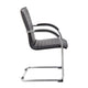 Neni Office Chair Set of 2 | Foam Fill Black Vinyl | Chrome Cantilever