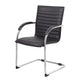 Neni Office Chair Set of 2 | Foam Fill Black Vinyl | Chrome Cantilever