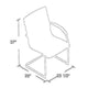 Neni Office Chair Set of 2 | Foam Fill Black Vinyl | Chrome Cantilever