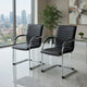 Neni Office Chair Set of 2 | Foam Fill Black Vinyl | Chrome Cantilever