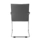 Neni Office Chair Set of 2 | Foam Fill Gray Vinyl | Chrome Cantilever