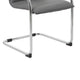 Neni Office Chair Set of 2 | Foam Fill Gray Vinyl | Chrome Cantilever