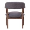 Captain's Guest Chair | Padded Arms | Driftwood Brown Frame | Gray Linen