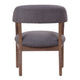Captain's Guest Chair | Padded Arms | Driftwood Brown Frame | Gray Linen