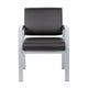 Reception Chair | Brushed Nickel Aluminum | Black Antimicrobial Vinyl