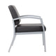 Reception Chair | Brushed Nickel Aluminum | Black Antimicrobial Vinyl