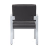 Reception Chair | Brushed Nickel Aluminum | Black Antimicrobial Vinyl