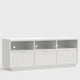 Bea TV Stand Media Cabinet | Scalloped Panel | 64" White Mahogany