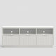 Bea TV Stand Media Cabinet | Scalloped Panel | 64" White Mahogany