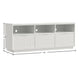 Bea TV Stand Media Cabinet | Scalloped Panel | 64" White Mahogany