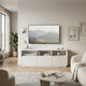 Bea TV Stand Media Cabinet | Scalloped Panel | 64" White Mahogany