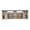 Lina TV Stand Media Cabinet | 93" Gray Slate Top | Cream Pine Wood