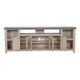 Lina TV Stand Media Cabinet | 93" Gray Slate Top | Cream Pine Wood