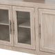 Lina TV Stand Media Cabinet | 93" Gray Slate Top | Cream Pine Wood