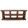 Kima TV Media Console Table | 6 Open Shelves | 80" Top | Walnut Brown