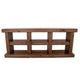Kima TV Media Console Table | 6 Open Shelves | 80" Top | Walnut Brown