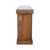 Kima TV Media Console Table | 6 Open Shelves | 80" Top | Walnut Brown