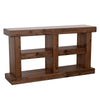 Kima TV Media Console Table | 4 Open Shelves | 60" Top | Walnut Brown