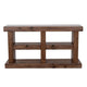 Kima TV Media Console Table | 4 Open Shelves | 60" Top | Walnut Brown