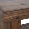 Kima TV Media Console Table | 4 Open Shelves | 60" Top | Walnut Brown