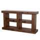 Kima TV Media Console Table | 4 Open Shelves | 60" Top | Walnut Brown