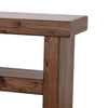Kima TV Media Console Table | 4 Open Shelves | 60" Top | Walnut Brown