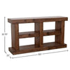 Kima TV Media Console Table | 4 Open Shelves | 60" Top | Walnut Brown