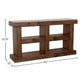 Kima TV Media Console Table | 4 Open Shelves | 60" Top | Walnut Brown