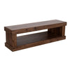 Kima Entryway Bench | Open Lower Shelf | 60" Walnut Brown Wood
