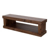 Kima Entryway Bench | Open Lower Shelf | 60" Walnut Brown Wood
