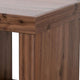 Kima Side End Table | 25" Square Top with Lower Shelf | Walnut Brown