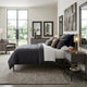 Kina Bedside Nightstand | 1 Drawer and Open Shelf | Espresso Gray Wood