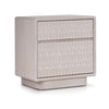 Lya Nightstand | 2 Soft Close Drawers | Contemporary Whitewash