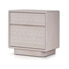 Lya Nightstand | 2 Soft Close Drawers | Contemporary Whitewash