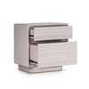 Lya Nightstand | 2 Soft Close Drawers | Contemporary Whitewash