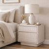 Lya Nightstand | 2 Soft Close Drawers | Contemporary Whitewash