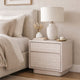 Lya Nightstand | 2 Soft Close Drawers | Contemporary Whitewash