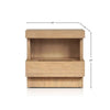 Koa Nightstand | 1 Drawer and Fixed Shelf | Modern Oak Brown