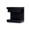 Joa Nightstand | 1 Drawer and Fixed Open Shelf | Modern Black