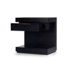 Joa Nightstand | 1 Drawer and Fixed Open Shelf | Modern Black
